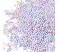 FSSTUD 100 Grams 2-3mm Small Pastel Foam Balls Assorted Color Foam Beads Colorful Little Foam Balls Craft Supplies Foam Beads Mini Foam Ball Decorations for Slime