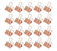 FSSTUD 100 Pcs 15mm Small Binder Clips Mini Paper Clamps Metal Document File Clamps Micro School Home Paper Clips Tiny Paperwork Clips for Office Business Supplies Rose Golden