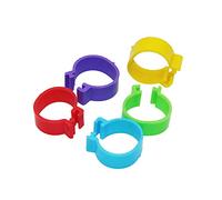 FSSTUD 100 Pcs 20mm Plastic Chicken Leg Rings Poultry Ankle Bands Clip on Leg Bands Bird Identification Ring Poultry Accessories