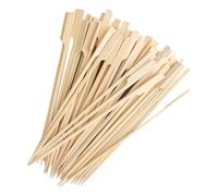 FSSTUD 100 Pcs 25cm Wood Barbecue Sticks Wooden Appetizer Skewers Food Serving Picks Sandwich Toothpicks Dessert Tooth Picks Meat Grilling Sticks for Chocolate Bouquet