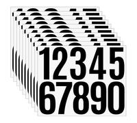 FSSTUD 100 Pcs 4 Inch Self Adhesive Mailbox Numbers Waterproof Vinyl Number Stickers Address Number Decals Sticky House Number Signs for Home Window Black