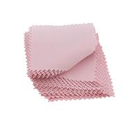 FSSTUD 100 Pcs 8 x 8cm Square Jewelry Polishing Cloth Sterling Silver Shining Cleaning Platinum Polish Cloth Glasses Watch Clean Cloths Jewelry Keep Shine Wipes for Ring Coin Pink
