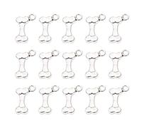 FSSTUD 100 Pcs Silver Dog Bone Charms Metal Bone Pendants Antique Tiny Pet Charms Craft Supplies for Jewelry Making