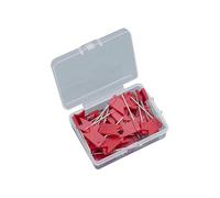 FSSTUD 100 Pcs Small Flag Push Pins Travel Map Push Pins World Map Thumbtacks Notice Board Drawing Pins Decorative Marking Thumb Tacks with Storage Case for Home Office Red