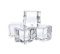 FSSTUD 12 Pcs Clear Acrylic Ice Cubes Fake Artificial Ice Chunk for Photography Display Decorative 2.5 cm