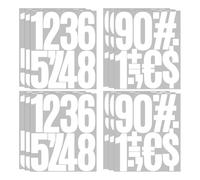 FSSTUD 12 Sheets 5 Inch Large Vinyl Number Stickers Waterproof Mailbox Number Stickers 0-9 Self Adhesive Number Decals Sticky Door Address Numbers Removable Stick On Numbers White