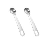 FSSTUD 2 Pcs 2.5ml Stainless Steel Measuring Scoops Dry Liquid Ingredient Measuring Spoons Baking Cooking Teaspoons Metal Kitchen Gadgets for Home