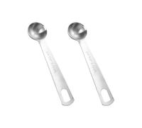 FSSTUD 2 Pcs 3.75ml Stainless Steel Measuring Scoops Dry Liquid Ingredient Measuring Spoons Baking Cooking Teaspoons Metal Kitchen Gadgets for Home