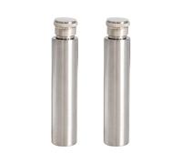 FSSTUD 2 Pcs 30ml Stainless Steel Flask Tube Small Metal Hip Flask Pocket Wine Bottle Empty Little Liquor Bottles Portable Whiskey Bottle Tiny Drinking Water Bottles for Outdoor
