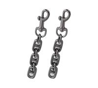 FSSTUD 2 Pcs 4.7 Inch Metal Purse Strap Extenders Shoulder Bag Extender Chain Short Handbag Extension Chains Crossbody Strap Extender Replacement Bag Making Supplies Black