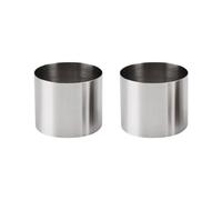 FSSTUD 2 Pcs 5cm Stainless Steel Cake Ring Mold Round Cookie Baking Rings Metal Dessert Baking Molds Small Mousse Cooking Mold Circle Cookie Cutters Shapes
