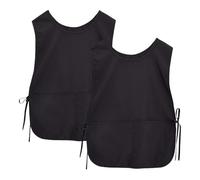 FSSTUD 2 Pcs Women Cleaning Work Tabards Unisex Chef Catering Aprons Ladies Kitchen Cooking Tabards Overall Bar Aprons with Pockets