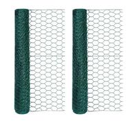 FSSTUD 2 Sheets Hexagonal Chicken Wire Fencing Mesh Flexible Chicken Wire Netting Gardening Wire Mesh Pet Wire Fencings Metal Fencing Nettings Garden Fence Animal Barrier