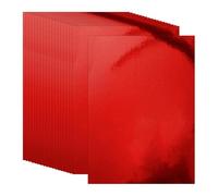 FSSTUD 20 Pcs 250gsm A4 Size Metallic Cardstock Paper Foil Paper Board Mirror Craft Paper Foil Color Card Stock Glitter Card Making Paper Shiny Crafting Cardstock Sheets for DIY Projects Red