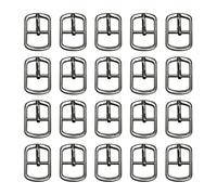 FSSTUD 20 Pcs Black Metal Roller Buckles, 20.5 x 14mm, 400 Fasteners, Unisex, Solid, Polished Finish, Buckles for DIY Craft, Clothing, Shoes, Bags & Belts