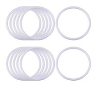 FSSTUD 20 Pcs Dream Catcher Rings White Plastic Circle Hoops Macrame Wreath Floral Hoop Rings Wedding Wall Craft Hanging Rings Table Centerpiece Round Hoop 8.5cm