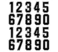 FSSTUD 20 Pcs Heat Transfer Numbers Big Iron on Number Patches Jersey Numbers Stickers Hot Melt Patches Craft Number Decals Sport Clothes Ironing Patches Clothing Decorative Appliques Black
