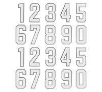 FSSTUD 20 Pcs Heat Transfer Numbers Big Iron on Number Patches Jersey Numbers Stickers Hot Melt Patches Craft Number Decals Sport Clothes Ironing Patches Clothing Decorative Appliques Beige