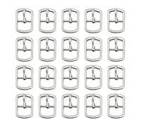 FSSTUD 20 Pcs Silver Metal Classic Buckle, 20.5 x 14mm, 10mm Diameter, 20 Pcs, Roller Pin Design, Suitable for DIY Craft, Clothing, Shoes, Bags, Belts