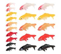 FSSTUD 20 Pcs Small Plastic Koi Fish Cute Miniature Fishes Mini Goldfish Figurines Tiny Animal Fish Statues Fairy Garden Supplies for Decorations Gifts