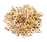 FSSTUD 200 Grams Big Acrylic Alphabet Beads Large Letter Shaped Beads Plastic Jewelry Making Letters Loose Craft Letter Bead DIY Alphabet Charm Bead for Bracelets Necklaces Golden