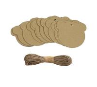 FSSTUD 200 Pcs Kraft Paper Gift Tags Bear Shape Label Cards Gift Wrap Hang Tags Price Tag Labels Birthday Party Favor Decorations with Holes