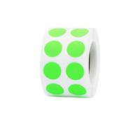 FSSTUD 2000 Pcs 13mm Small Green Round Stickers Roll Color Coding Dot Labels Circle Inventory Stickers Self Adhesive Marking Dots Removable Floor Stickers for Office Shop Fluorescent Green
