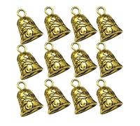 FSSTUD 25 Pcs Vintage Bell Charms Pendants Guardian Bells Small Craft Bells Jewelry Making Supplies Christmas Tree Ornaments Golden