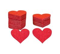 FSSTUD 300 Pcs 5cm Small Heart Shaped Felts Felt Crafting Hearts Red Felt Heart Cutouts Wedding Party Fabric Cut Outs Bridal Shower Decorative Confetti Ornaments for Baskets