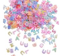 FSSTUD 300 Pcs Letter Nail Art Charms Resin Alphabet Nail Charms Colorful Flatback Nail Cabochons Mini Phone Case Decorating Charms Cute Manicure Decorations for DIY Crafts