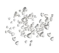 FSSTUD 340 Pcs Clear Heart Nail Art Charms Resin Nail Heart Rhinestones 3D Manicure Hearts Flat Crystal Nail Jewels Nail Decoration Accessories for Women Girls
