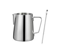 FSSTUD 350ml Milk Frother Cup Stainless Steel Cappuccino Pitcher Art Creamer Cup Latte Art Cup Milk Jug Measuring Cup Small Coffee Steam Pitcher with Art Pen
