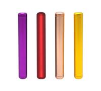 FSSTUD 4 Pcs 11 cm Small Aluminum Tube Container Waterproof Travel Storage Tube Pocket Size Metal Case Lightweight Toothpick Holder Portable Tooth Pick Container Purple Red Golden Rose Golden
