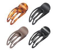 FSSTUD 4 Pcs French Flat Hair Clips Large Curved Hair Clips No Slip Grip Hair Claw Clips Volume Strong Hold Hair Clips Side Slide Hair Clamps Accessories for Women