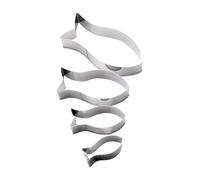 FSSTUD 4 Pcs Metal Fish Shaped Cookie Cutter Stainless Steel Animal Biscuit Cutters Cute Cookie Molds Fondant Pastry Cutter Shapes Small Sandwich Mold Cutters for Fruit Vegetable