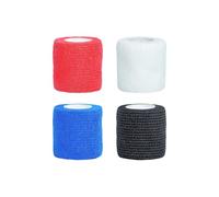 FSSTUD 4 Rolls Sport Cohesive Bandages Breathable Self Adhesive Bandage Cat Vet Wrap Adherent Elastic Athletic Tape Ankle Wrap Tape Sticky Bandage Rolls 5cm x 4.5m