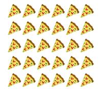 FSSTUD 40 Pcs 2.7 x 2 cm Small Simulated Pizza Charms Resin Imitation Food Charm Mini Plastic Food Figurines Flatback Slime Embellishments Cabochons Phone Case Decorating Charms for DIY Crafts