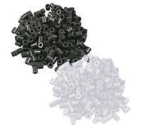 FSSTUD 4000 Pcs 5mm Plastic Fuse Beads Small Ironing Mini Craft Supplies Compatible Perler Hama Beads White Black
