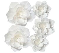 FSSTUD 5 Pcs Large Crepe Paper Flowers Kit Wall Hanging Tissue Flowers Handmade Artificial Backdrop Flower 3D Floral Party Decor Bridal Shower Floral Decorations for Birthday Tea Party