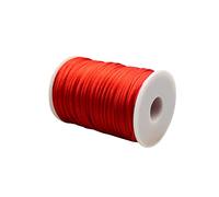FSSTUD 50 Meters 3 mm Nylon String Chinese Knot Thread Wind Chime String Cord Window Blind Craft String for Necklace Bracelet Making Red