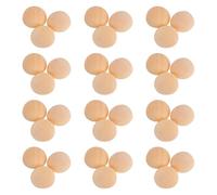 FSSTUD 500 Pcs Half Round Natural Wooden Beads Unfinished Split Wood Balls Small Half Sphere Wood Beads Flatback Hemisphere Wood Beads for DIY Crafts 12mm