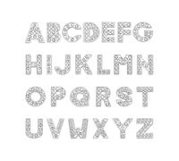FSSTUD 52 Pcs Metal Rhinestone Letter Beads Small Crystal Alphabet Beads DIY Diamond Letter Charms A to Z Alphabet Charms Pendants Bracelet Making Slide Charms for Choker Wristbands