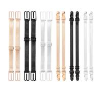 FSSTUD 6 Pairs 1cm Thin Elastic Slipping Bra Straps Adjustable Bra Strap Clips Replacement Bathing Suit Strap Non Slip Bra Bands