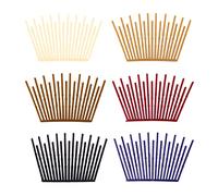 FSSTUD 6 Pairs Interlocking Hair Combs Double Comb Hair Clips Magic Hair Side Combs Ponytail Holder Hair Styling Accessories for Women Ladies Girls Multicolor