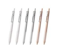 FSSTUD 6 Pcs 0.18 mm 0.28 mm 0.38 mm Ultra Fine Point Gel Pens Soft Grip Ballpoint Pen Black Ink Rollerball Pen Cute Retractable Pens Smooth Writing Pens with Silicone Grip