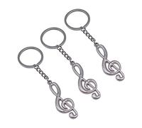 FSSTUD 6 Pcs Metal Music Keychains Keyfobs Musical Note Key Rings Mini Novelty Key Chains Bag Pendants Music Souvenirs Gifts for Music Enthusiast