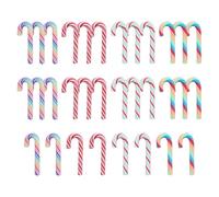 FSSTUD 60 Pcs Faux Candy Canes Polymer Clay Christmas Sticks Candy Theme Christmas Ornaments Mini Xmas Tree Decorations Cute Phone Case Decorating Charms for DIY Crafts 2.8 x 1.1cm