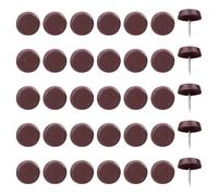 FSSTUD 60 Pcs Nail On Furniture Sliders Nail in Chair Leg Protectors Plastic Furniture Nails Dining Table Feet Glides Round Moving Pads Cabinet Sliding Movers for Wood Floors 18mm