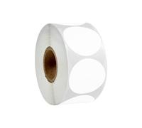 FSSTUD 600 Pcs 50mm Round Direct Thermal Labels Circle Sticker Tags Multi Purpose Label Stickers Roll Large Self Adhesive Dot Labels Coding Dot Stickers for Office Classroom White