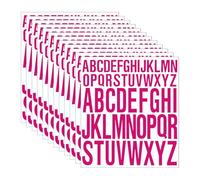 FSSTUD 624 Pcs Self Adhesive Vinyl Letter Stickers Stick on Capital Letters Waterproof Alphabet Decals Address Mailbox Stickers Decorative Scrapbooking Alphabet Labels for Signs Door Hot Pink